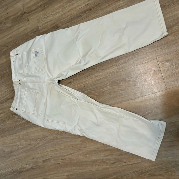ATWYLD Moto Union Chino Jeans in White Size 34 - Picture 7 of 11